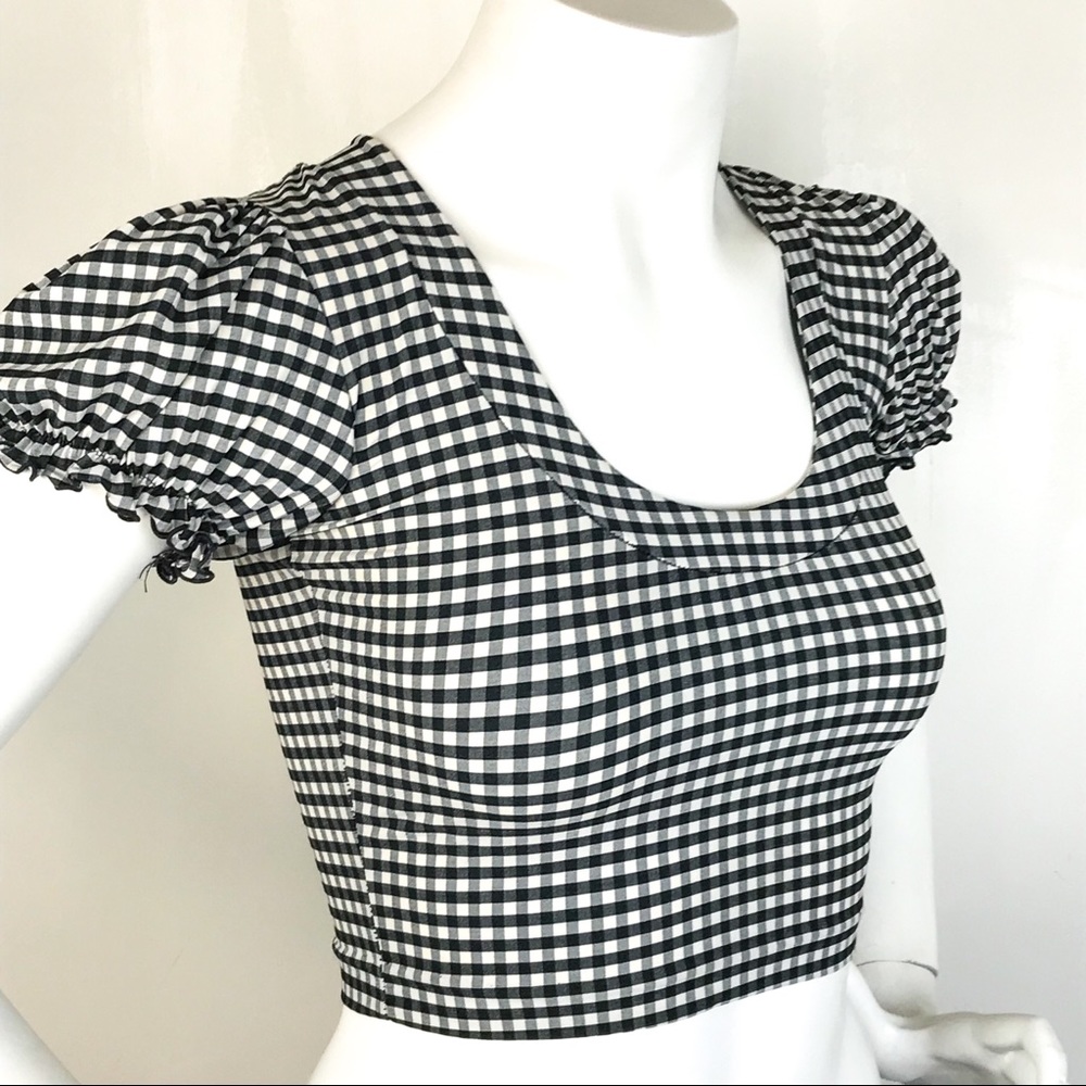 Trashy Copped Gingham Body Cox Top Small